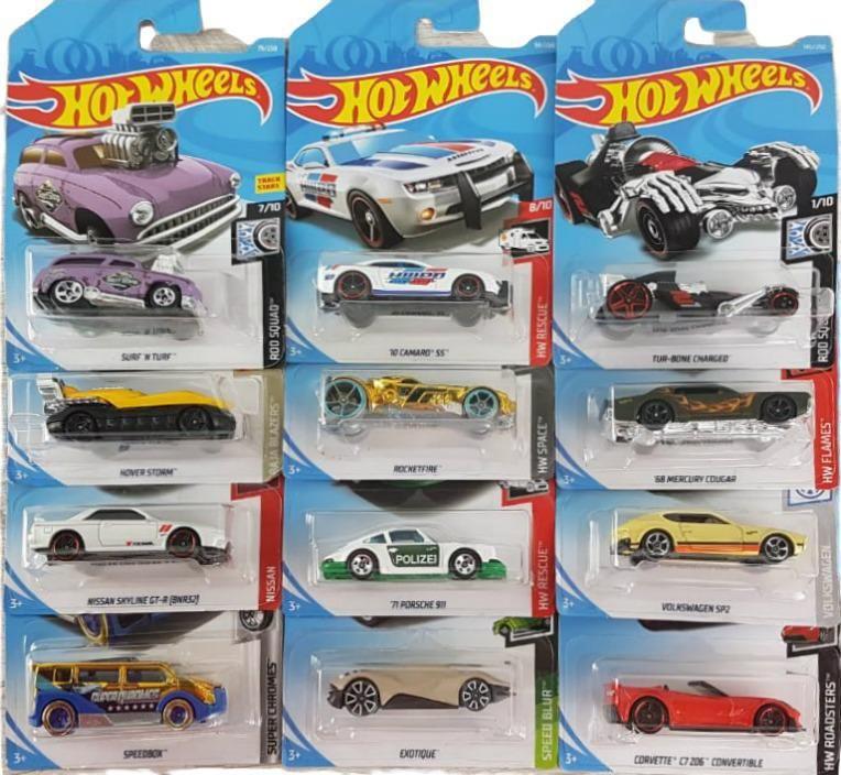 Carrinho Hot Wheels 9 Peças - Diversos Modelos - C4982 - Carrinhos